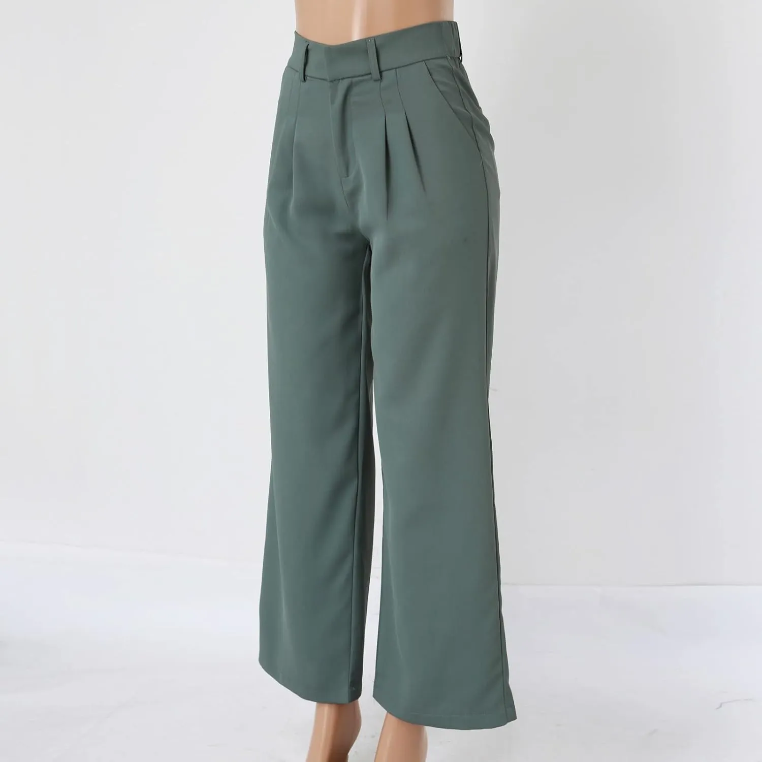 LCMTWX Womens Stretch Pants Leg Pants Casual Drawstring Elastic Trousers Comfy Straight Leg Long Pants Womens Stretch