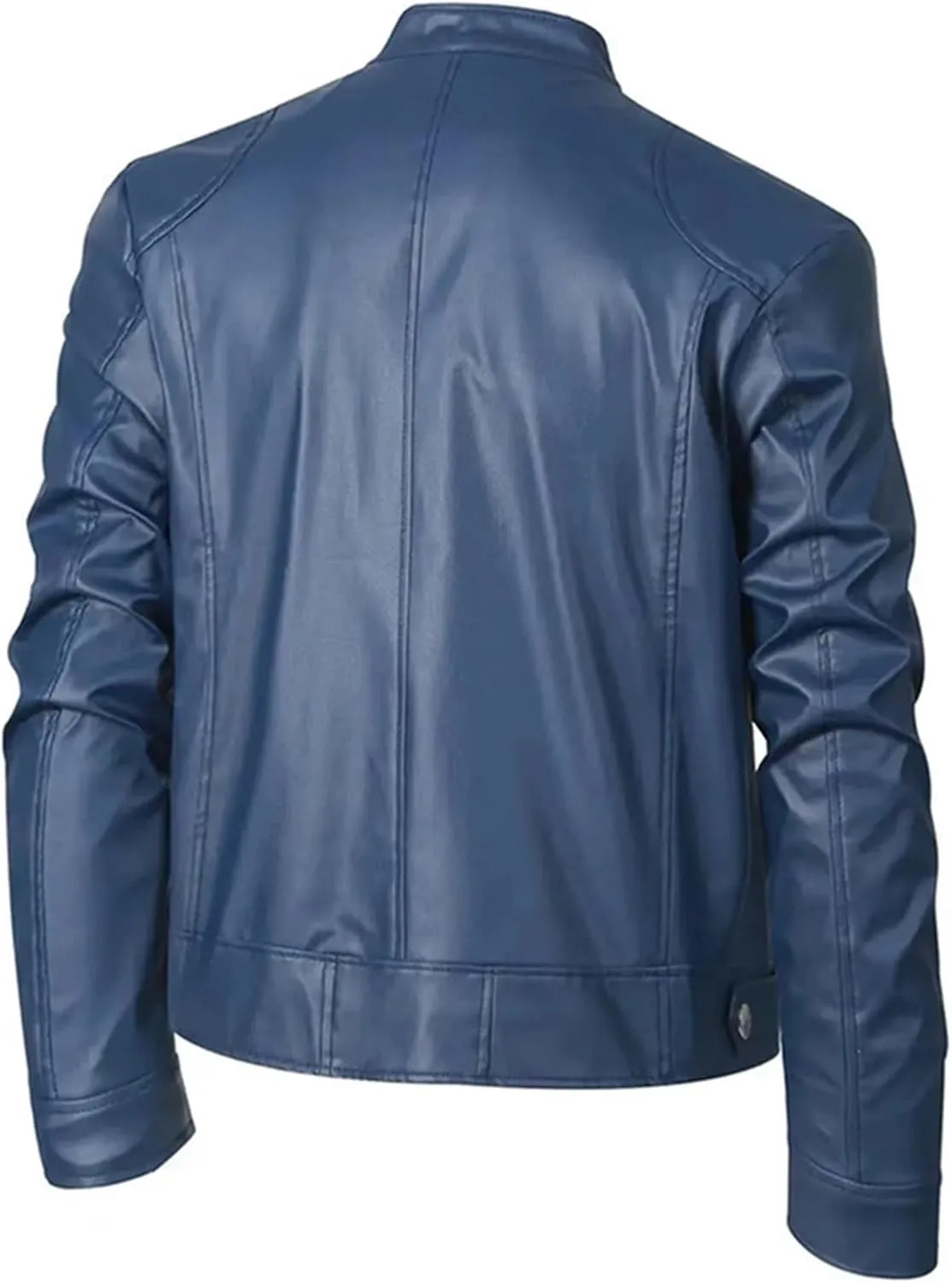 Leather Sport Jacket Men Stand Collar Moto Jacket Waterproof Faux Leather Jacket Plus Size Biker Jacket Casual Jackets