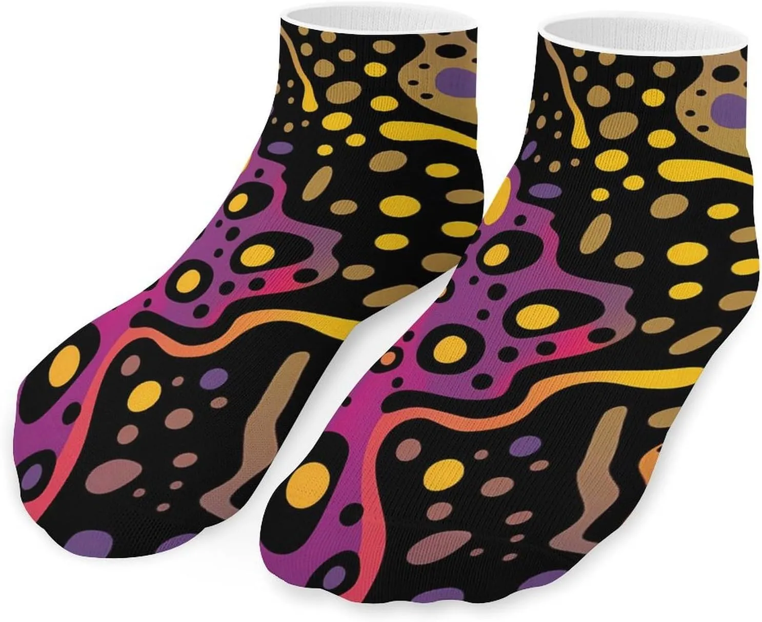 Leopard Watercolor Unisex Ankle Socks Athletic Low Cut No Show Sock Breathable Stocking