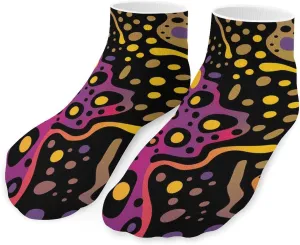 Leopard Watercolor Unisex Ankle Socks Athletic Low Cut No Show Sock Breathable Stocking