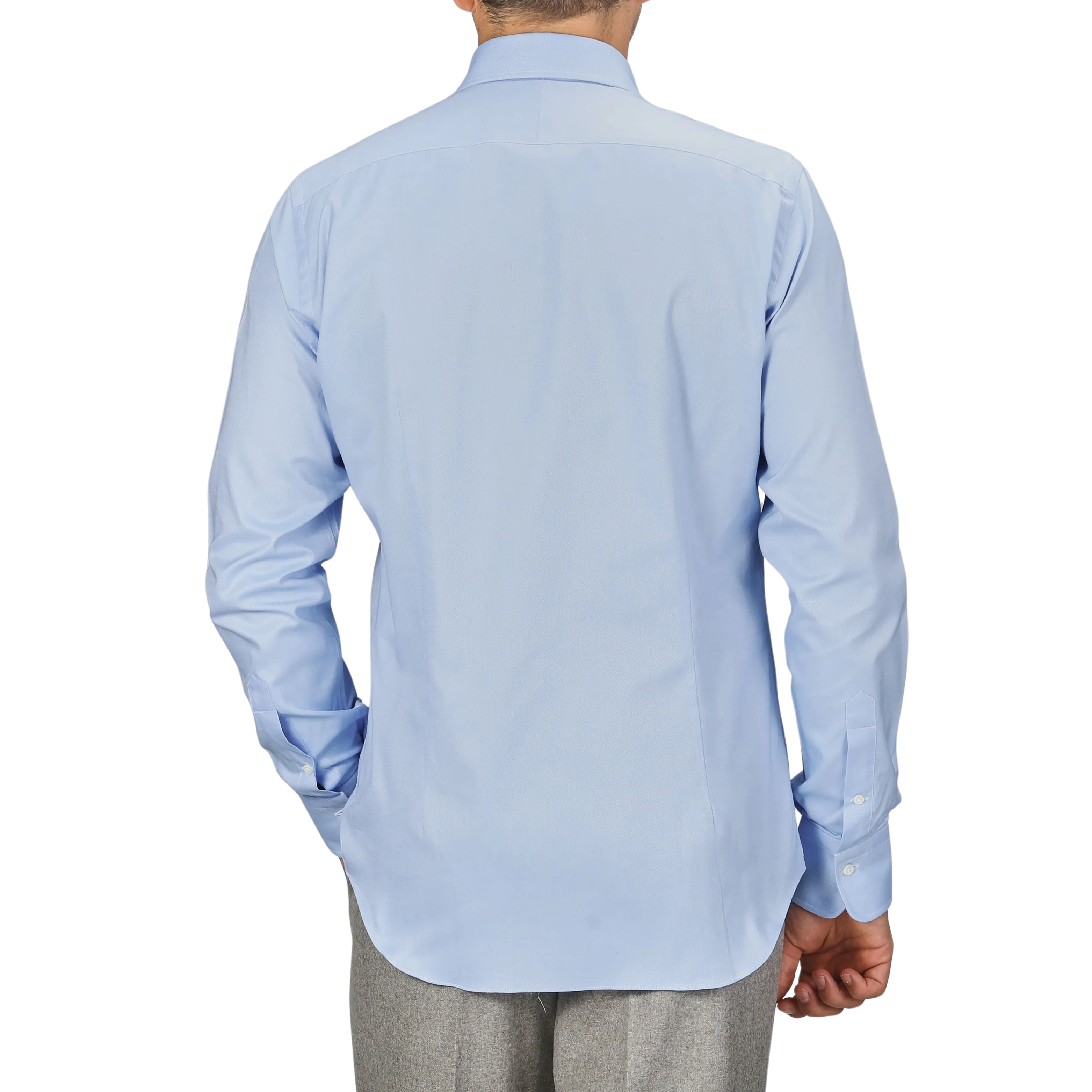 Light Blue Cotton Oxford Single Cuff Shirt