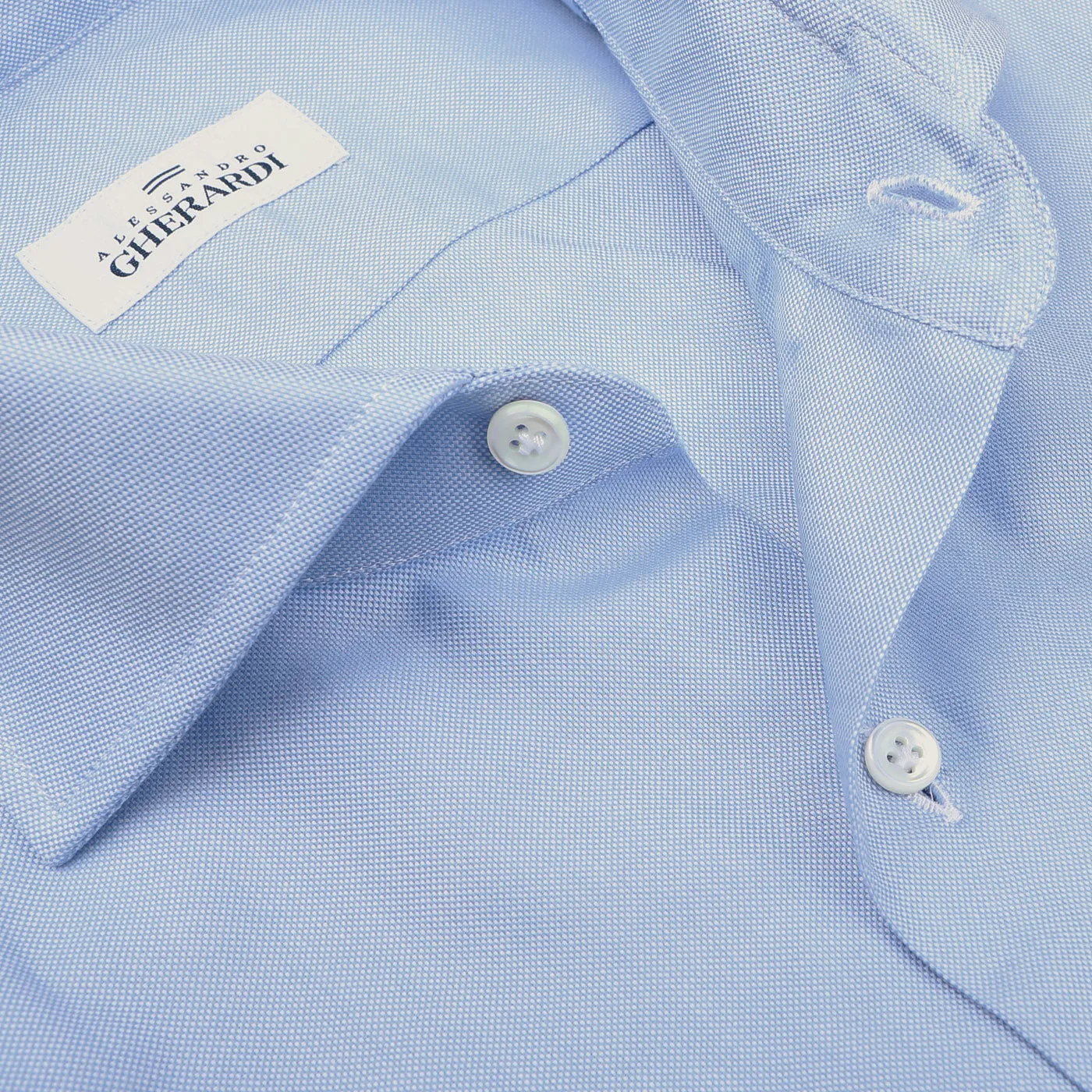 Light Blue Cotton Oxford Single Cuff Shirt