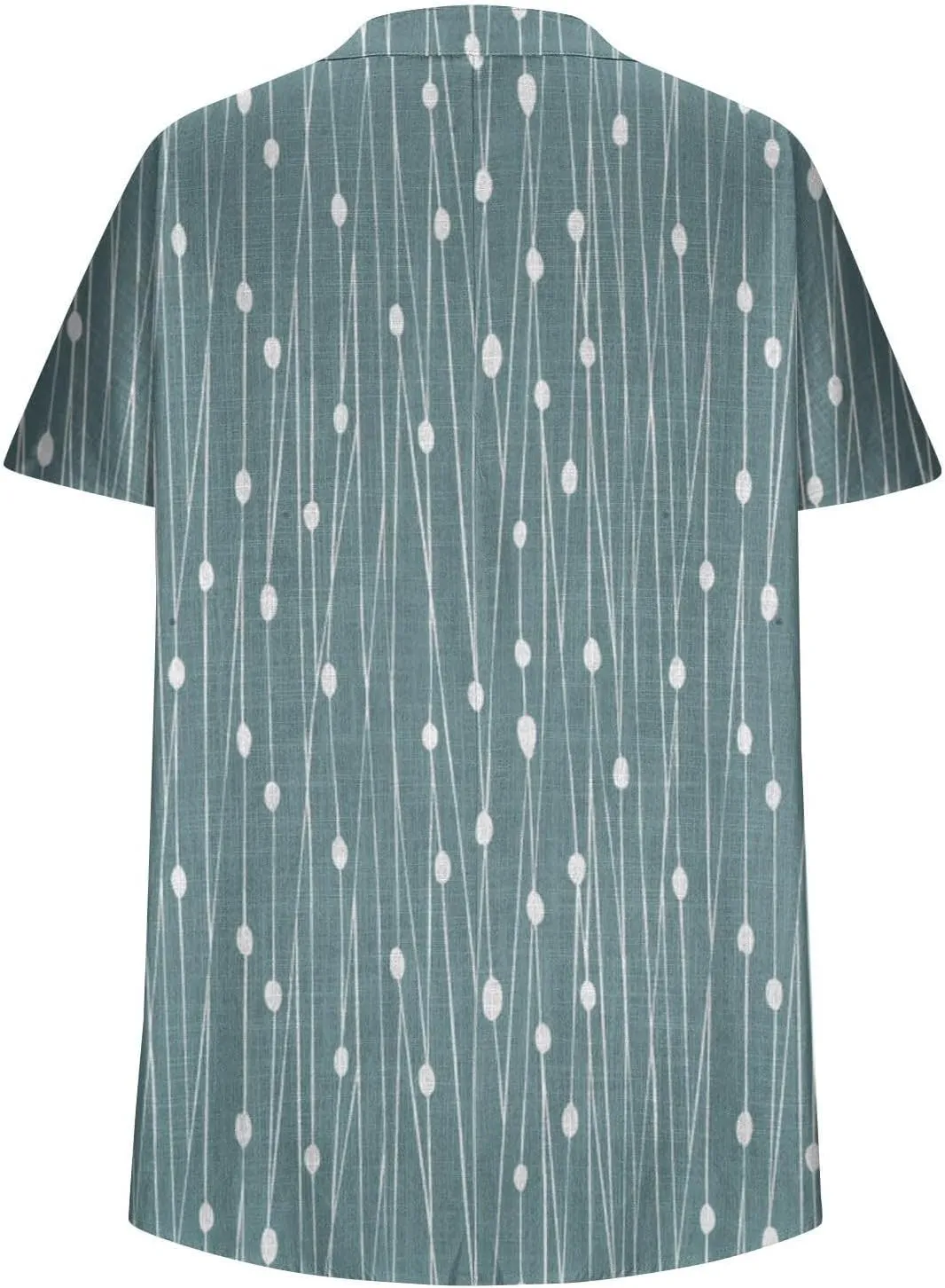 Linen Tops for Women Summer 2024 V Neck Short Sleeve Gauze Shirts Lightweihgt Casual Loose Floral Boho Tops Blouse