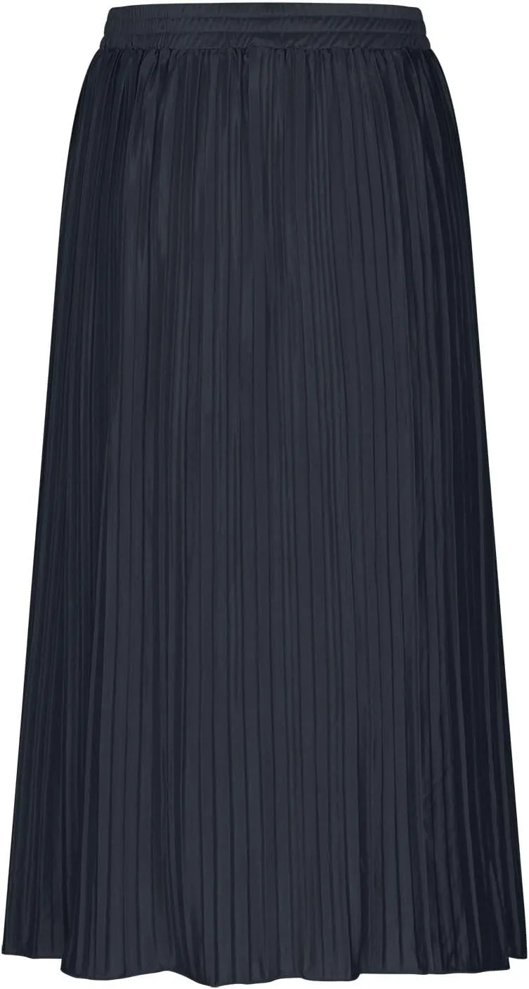 Lmdudan 2025 Womens Elegant Long Pleated Skirts Trendy Button Flowy Bohemian Skirt Elastic High Waisted Work Office Skirts