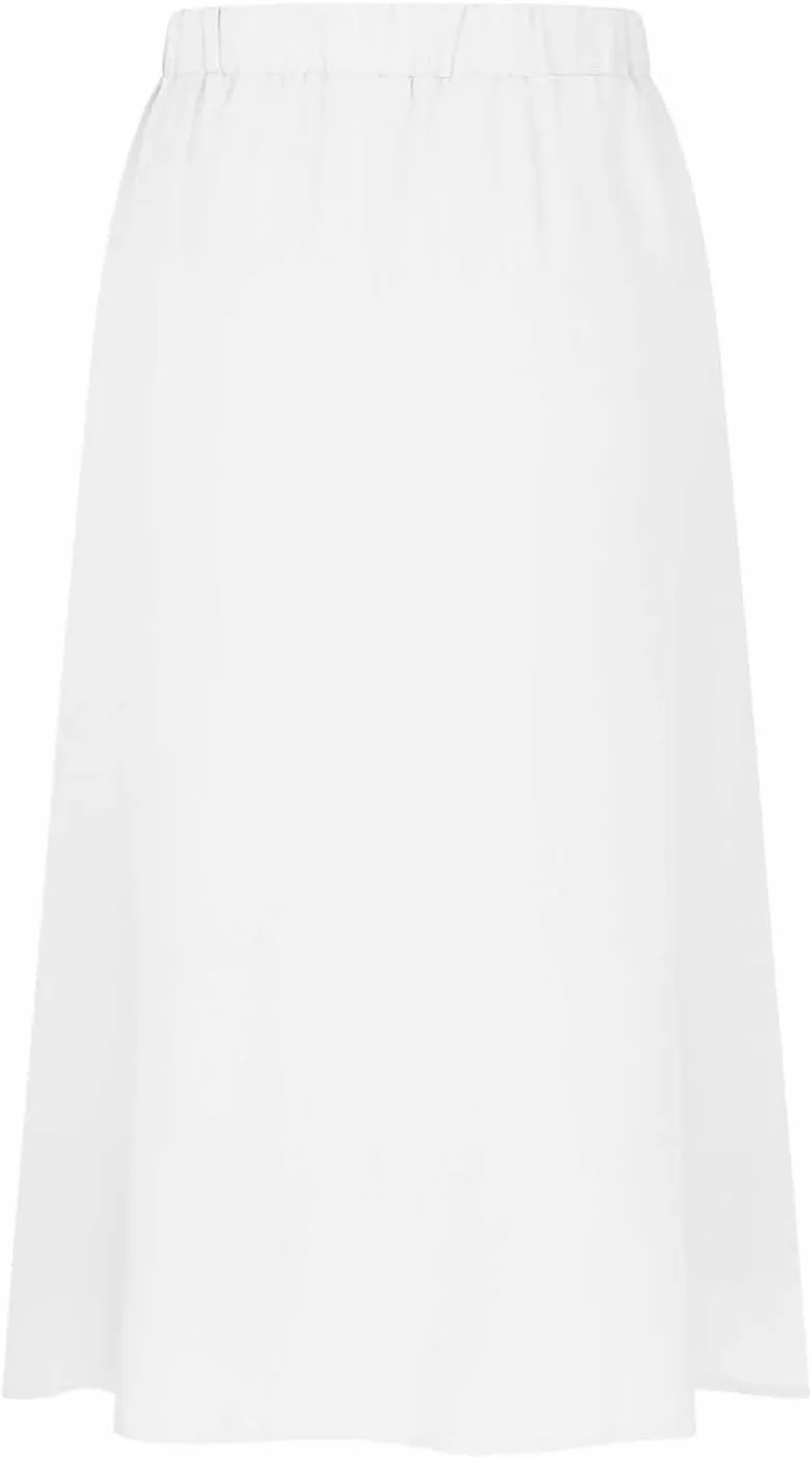Lmdudan Women Button Down Flare Midi Skirt Trendy High Waisted A Line Flowy Skirts 2025 Summer Beach Solid Color Skirts