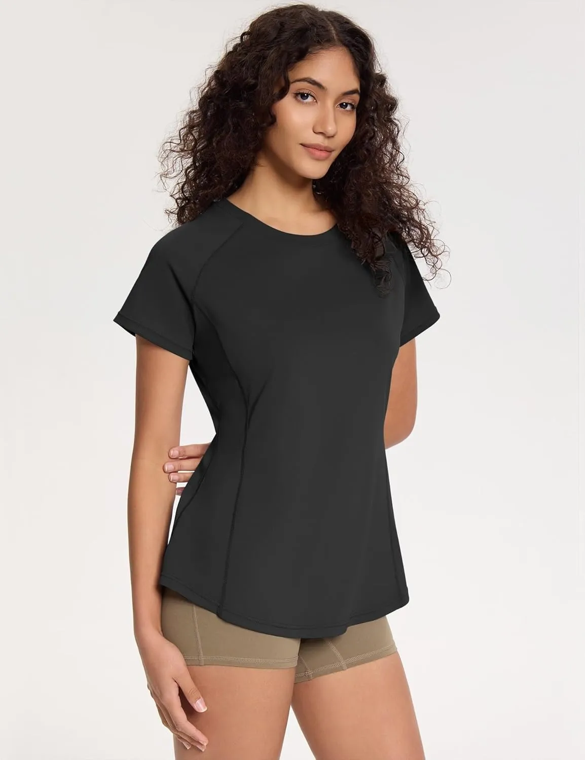 Loovoo Workout Tops for Women Loose Fit Breathable Activewear Cool Quick Dry Gym Athletic Tee Top