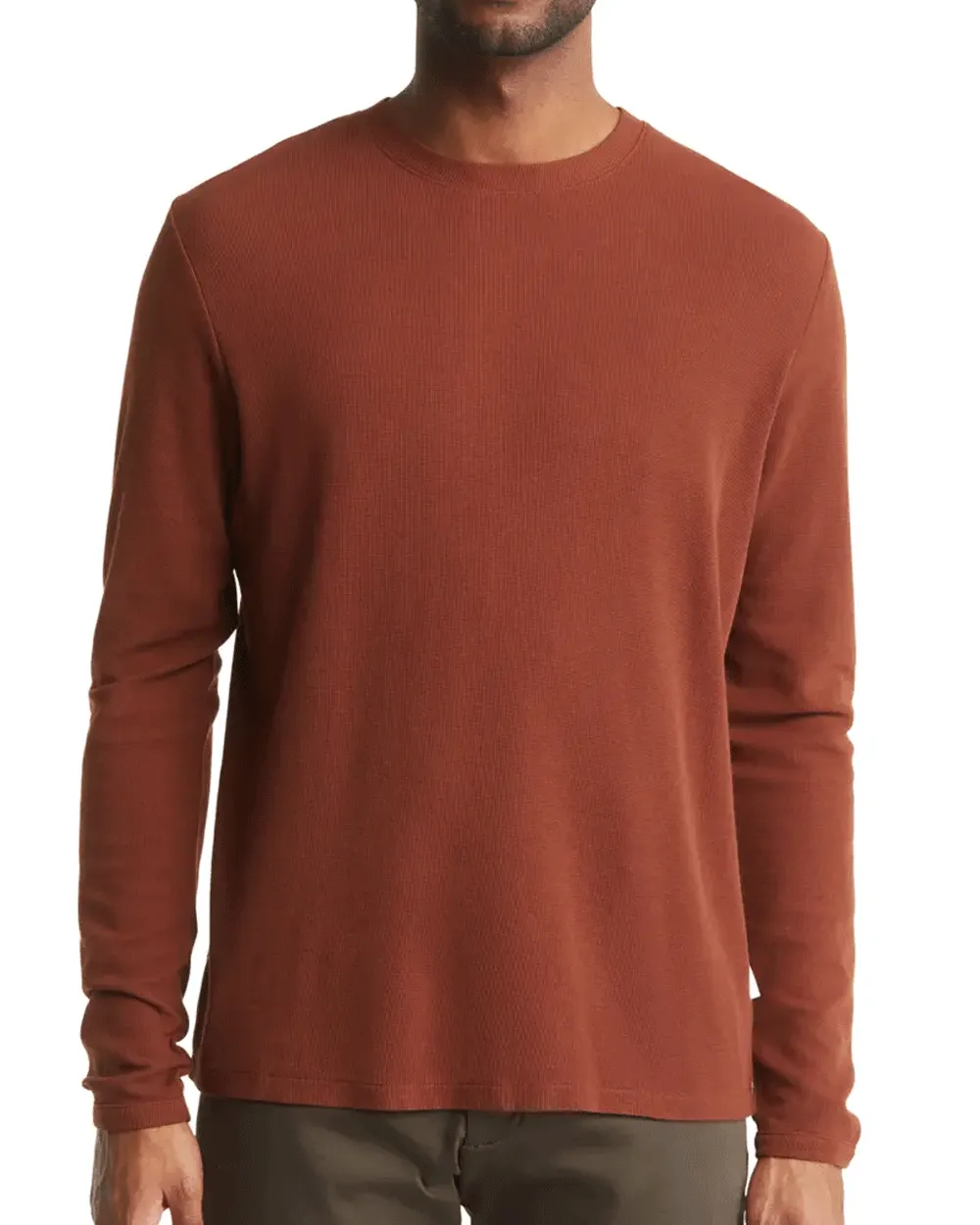 Mahogany Clive Waffle Knit Long Sleeve