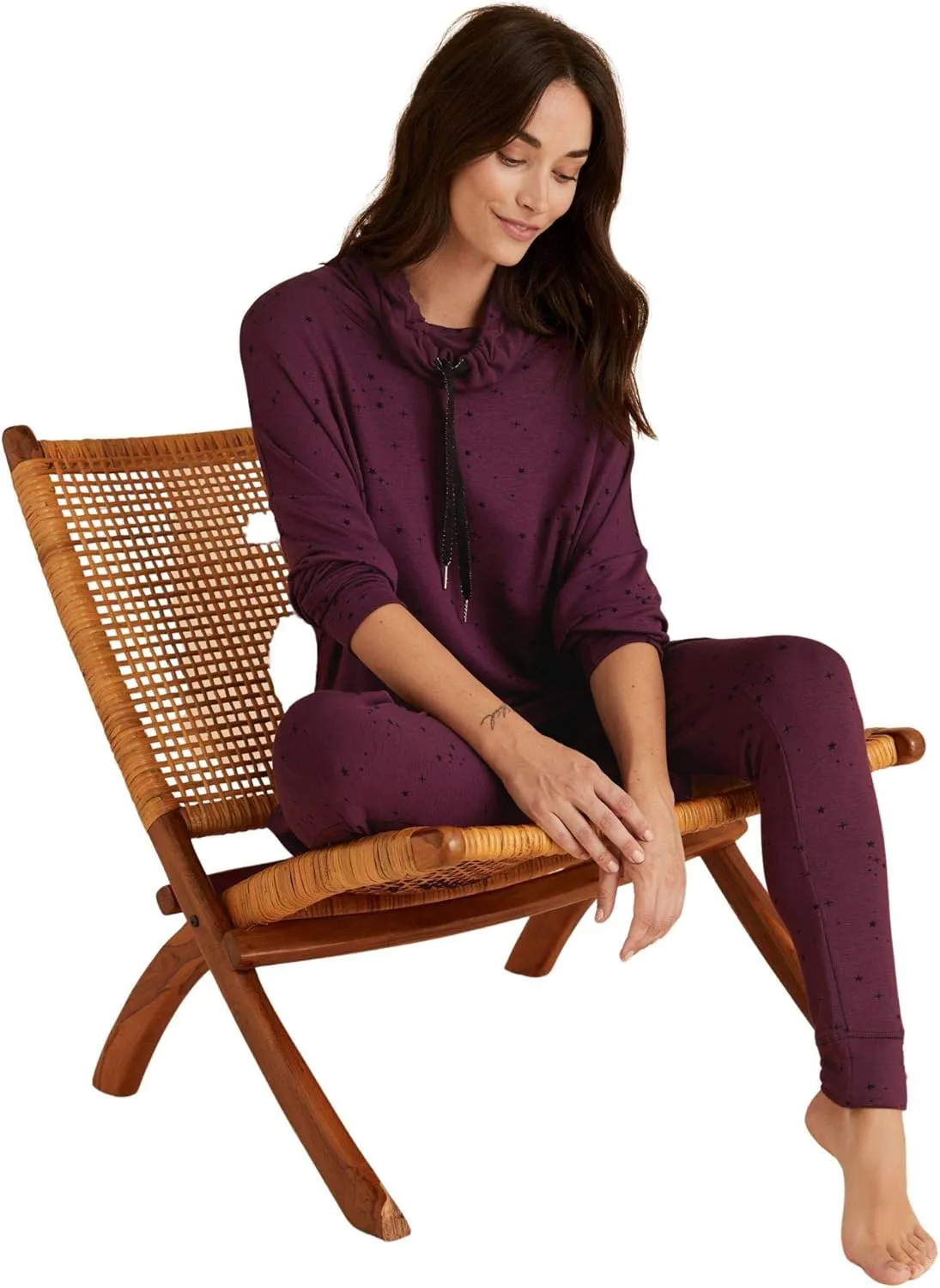 Marks & Spencer Women's Loungewear Flexifit Star Funnel Long Sleeve Sweat Top