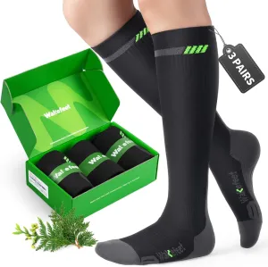 Medical Compression Socks Men Women 3 Pairs, Compression Stockings 20-30mmHg for Relieving, Recovery