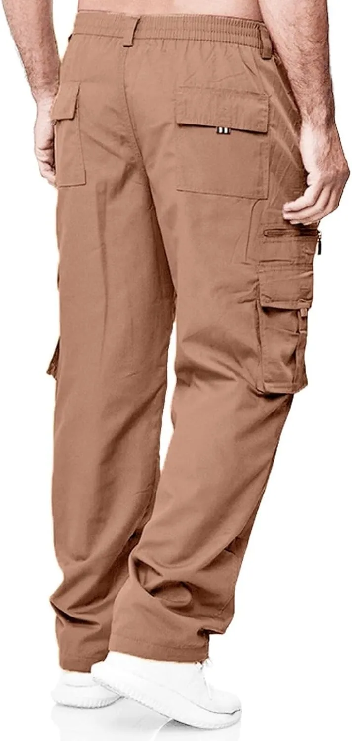 Men Joggers Chino Cargo Pants Hiking Outdoor Recreation Pants Twill Fitness Track Jogging Pants Casual Cotton Pants Sweatpant