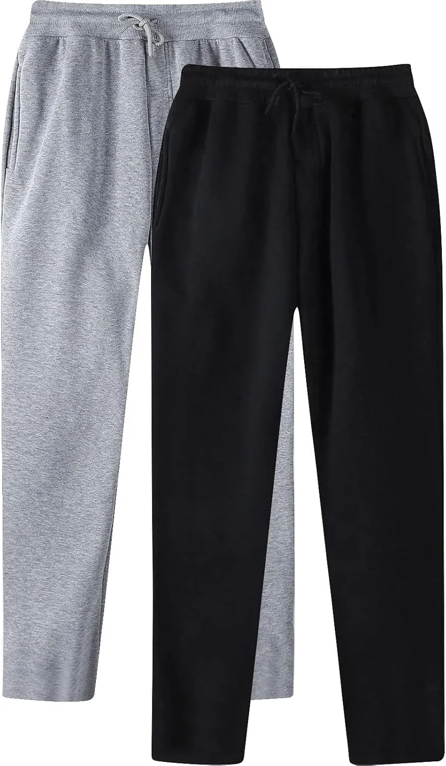 Men's 2PC Stretch Cargo Pants, Fleece Lightweight Comfy Cargo Pants, Sweatpants High Stretch Multi-Pocket Cargo Pants