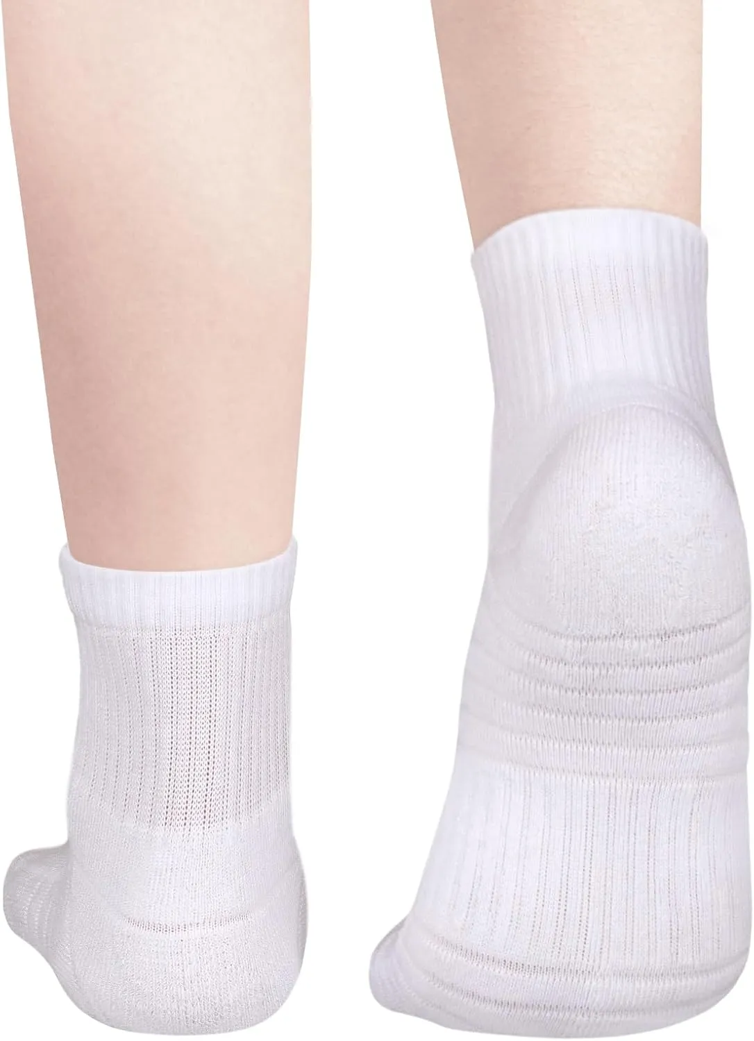 Mens Ankle Gym Golf Tennis Training Athletic Socks For Men, Moisture Wicking Cushioned Quarter Crew Socks, 5 Pairs