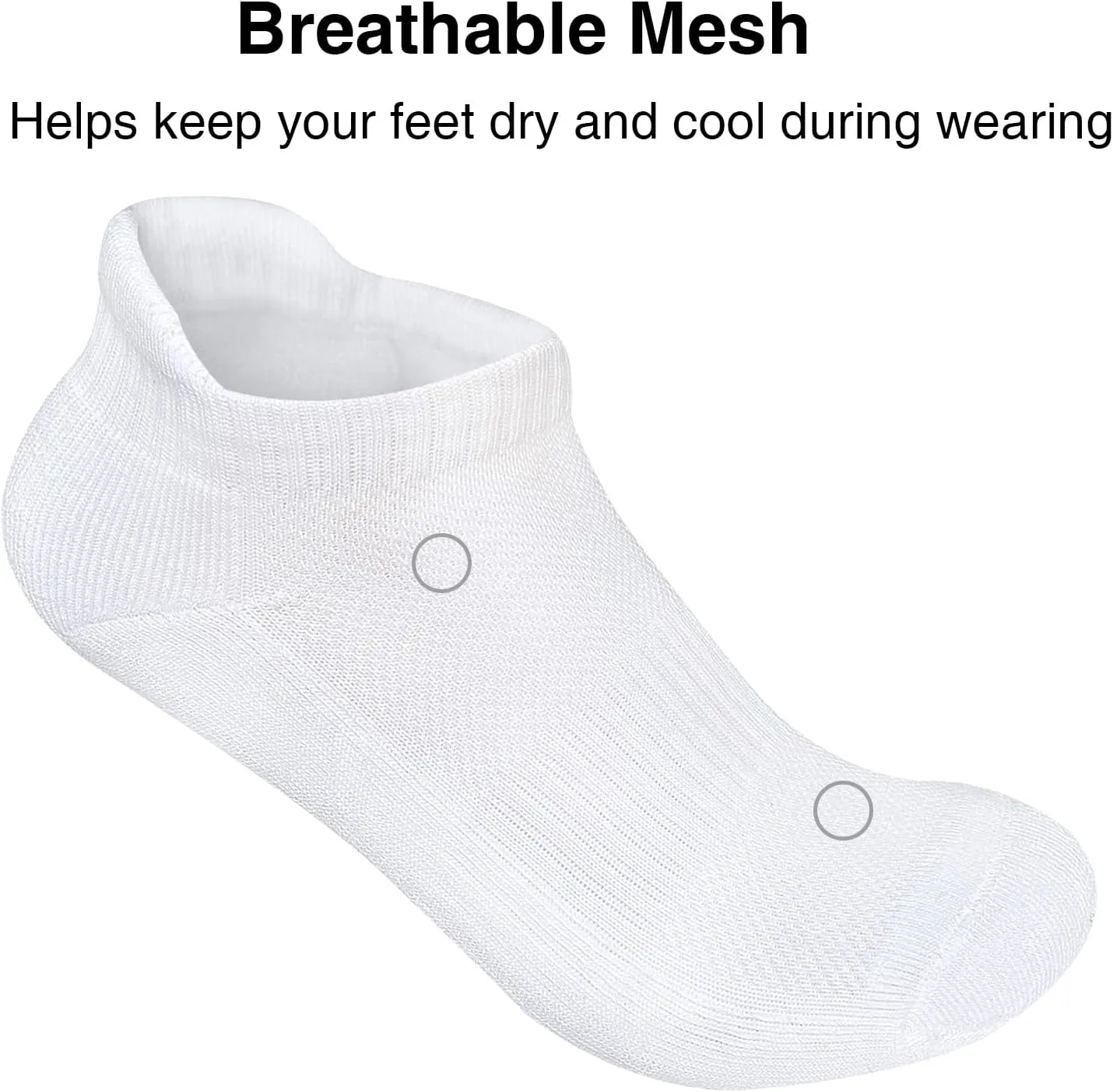 Men's Ankle Socks Athletic Tab Running Low Cut (6 Pairs)