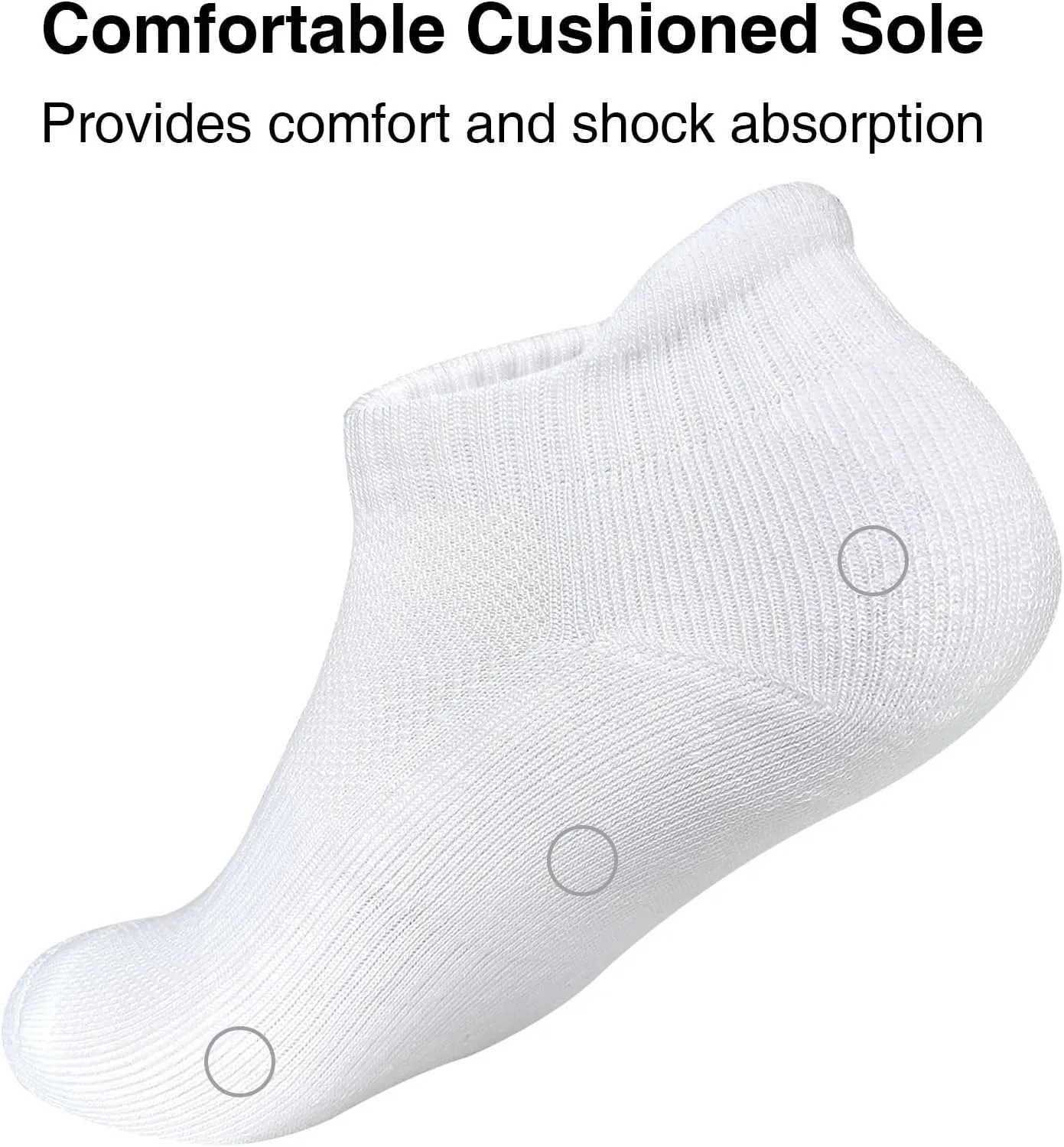 Men's Ankle Socks Athletic Tab Running Low Cut (6 Pairs)