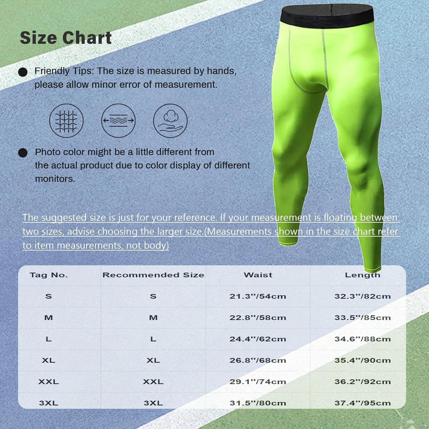Mens Athletic Compression Pants Workout Training Leggings Sport Tights Full Length Underpants Gym Activewear
