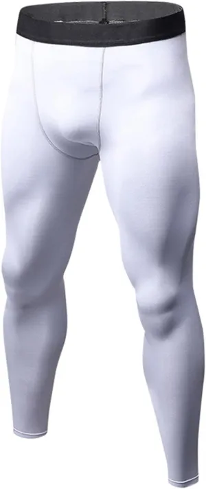 Mens Athletic Compression Pants Workout Training Leggings Sport Tights Full Length Underpants Gym Activewear