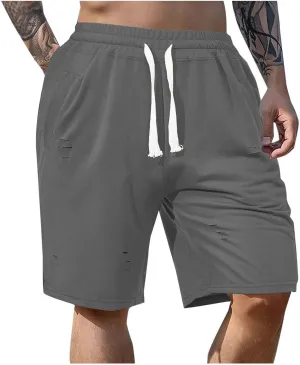 Men's Athletic Waffle Shorts Quick Dry with Pockets Bermuda Gym Running Workout Lightweight Activewear Trunks