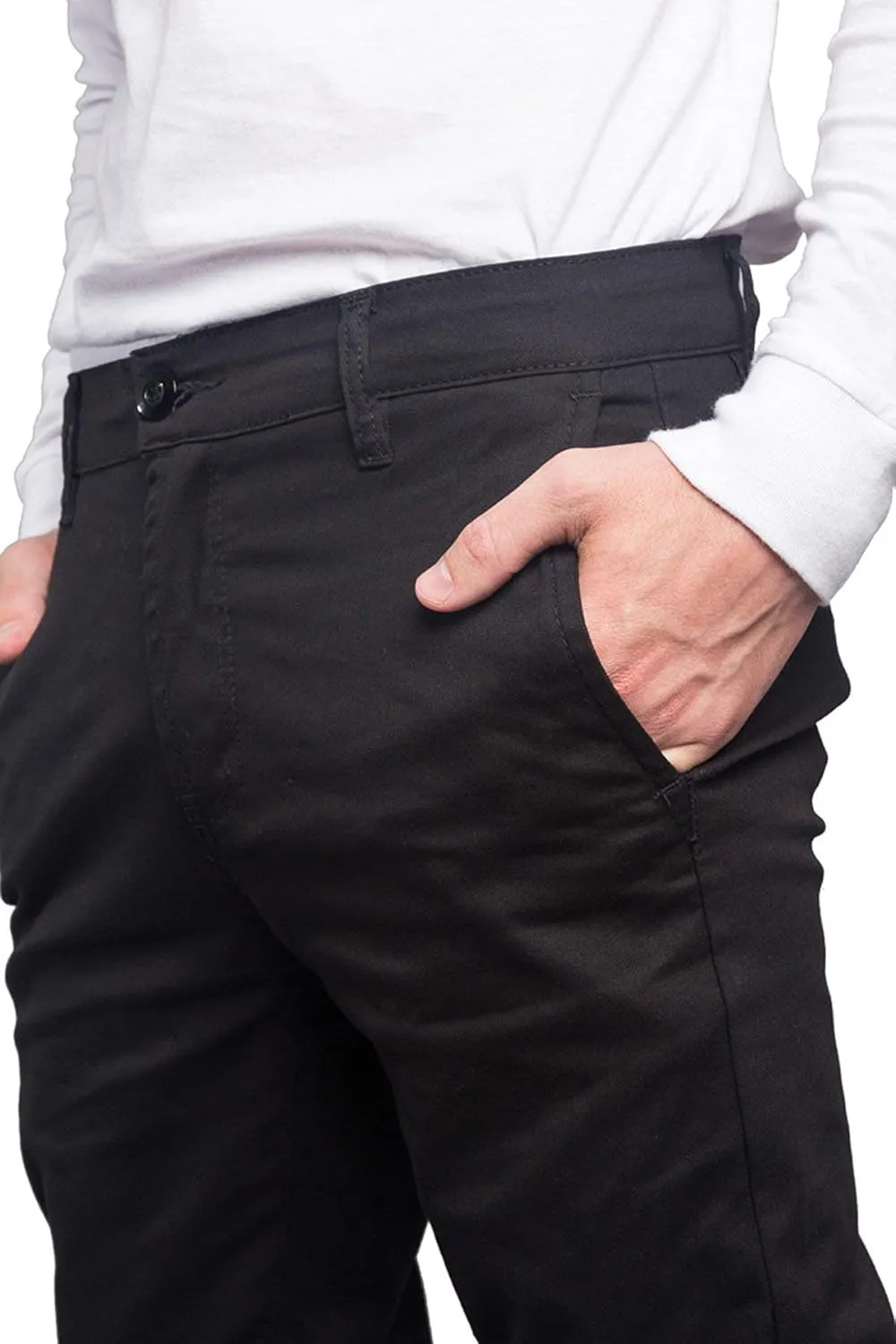Men's Basic Casual Slim Fit Stretch Chino Pants