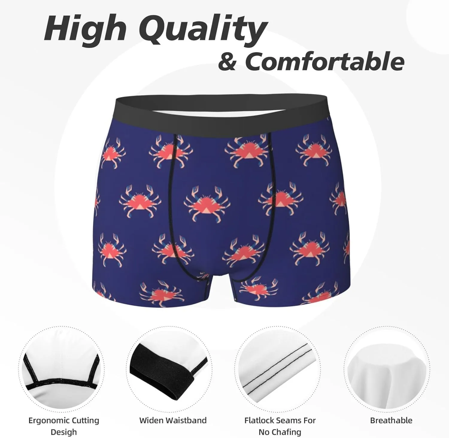 Men's Boxer Briefs Breathable Men's Underwear Boxer Briefs Soft