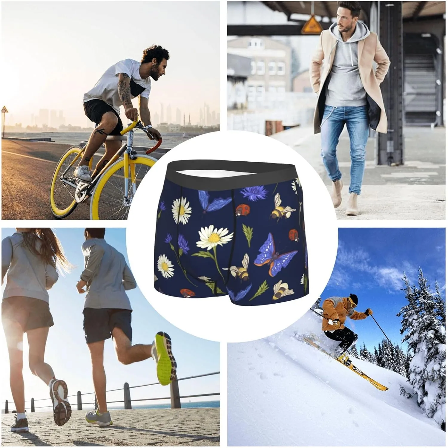 Men's Boxer Briefs Breathable Men's Underwear Boxer Briefs Soft