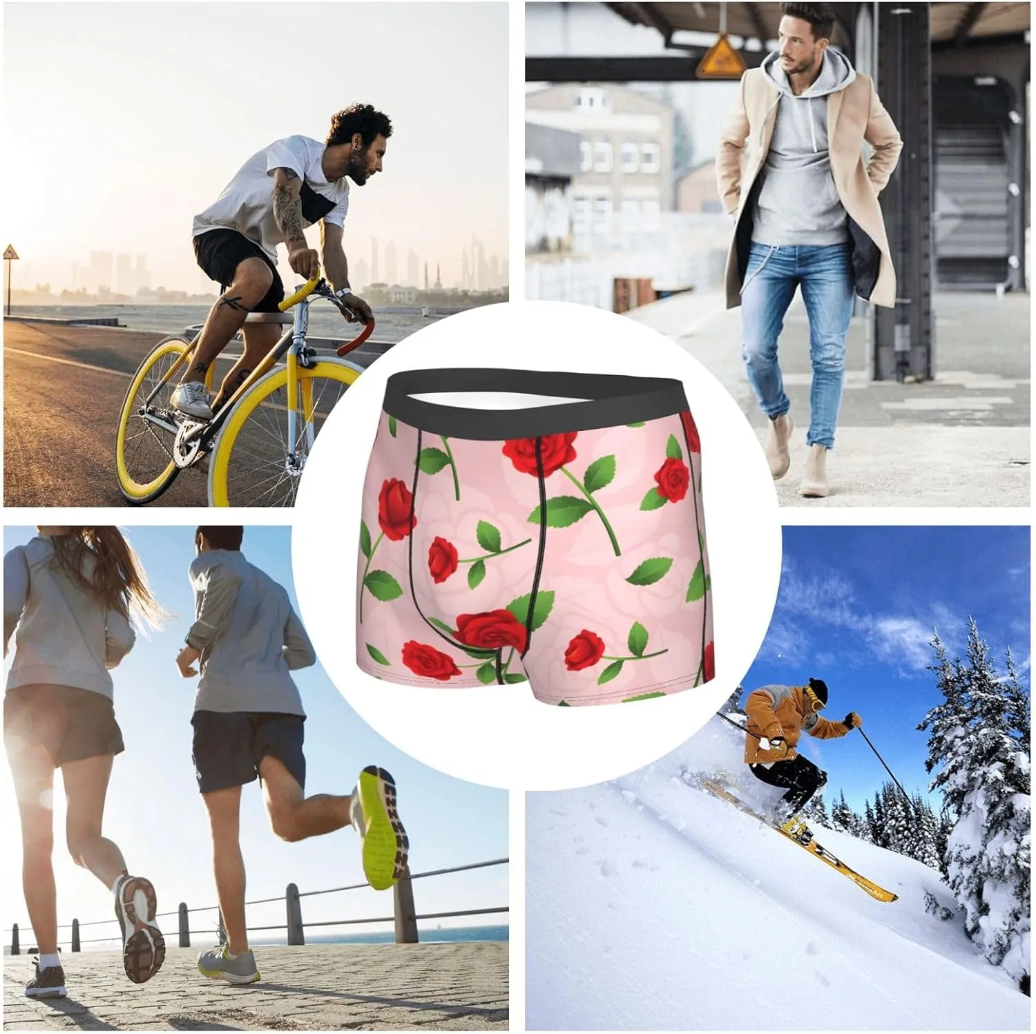 Men's Boxer Briefs Breathable Men's Underwear Boxer Briefs Soft