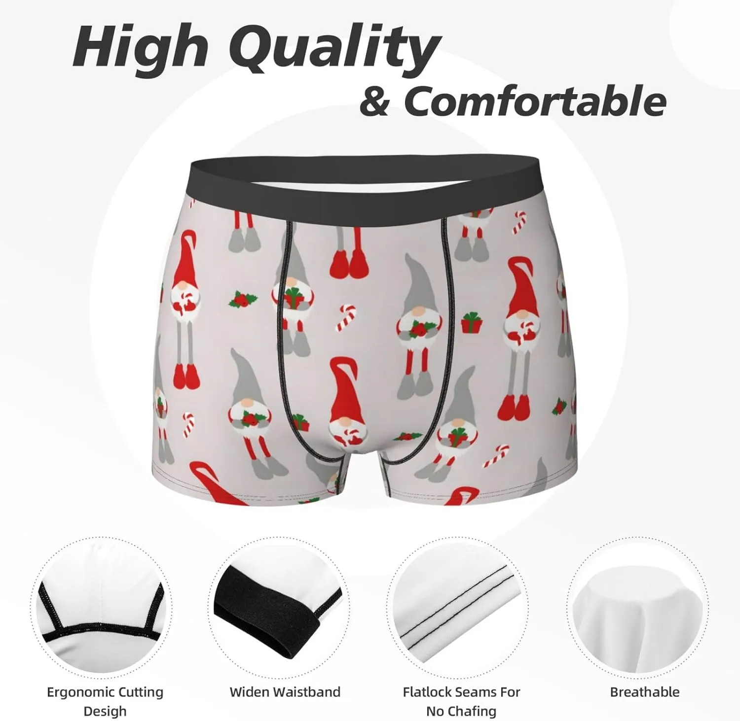Men's Boxer Briefs Breathable Men's Underwear Boxer Briefs Soft