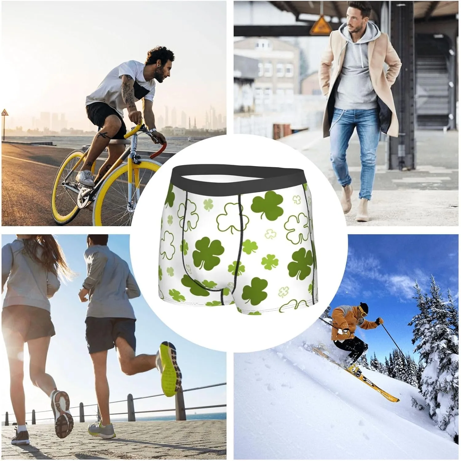 Men's Boxer Briefs Breathable Men's Underwear Boxer Briefs Soft