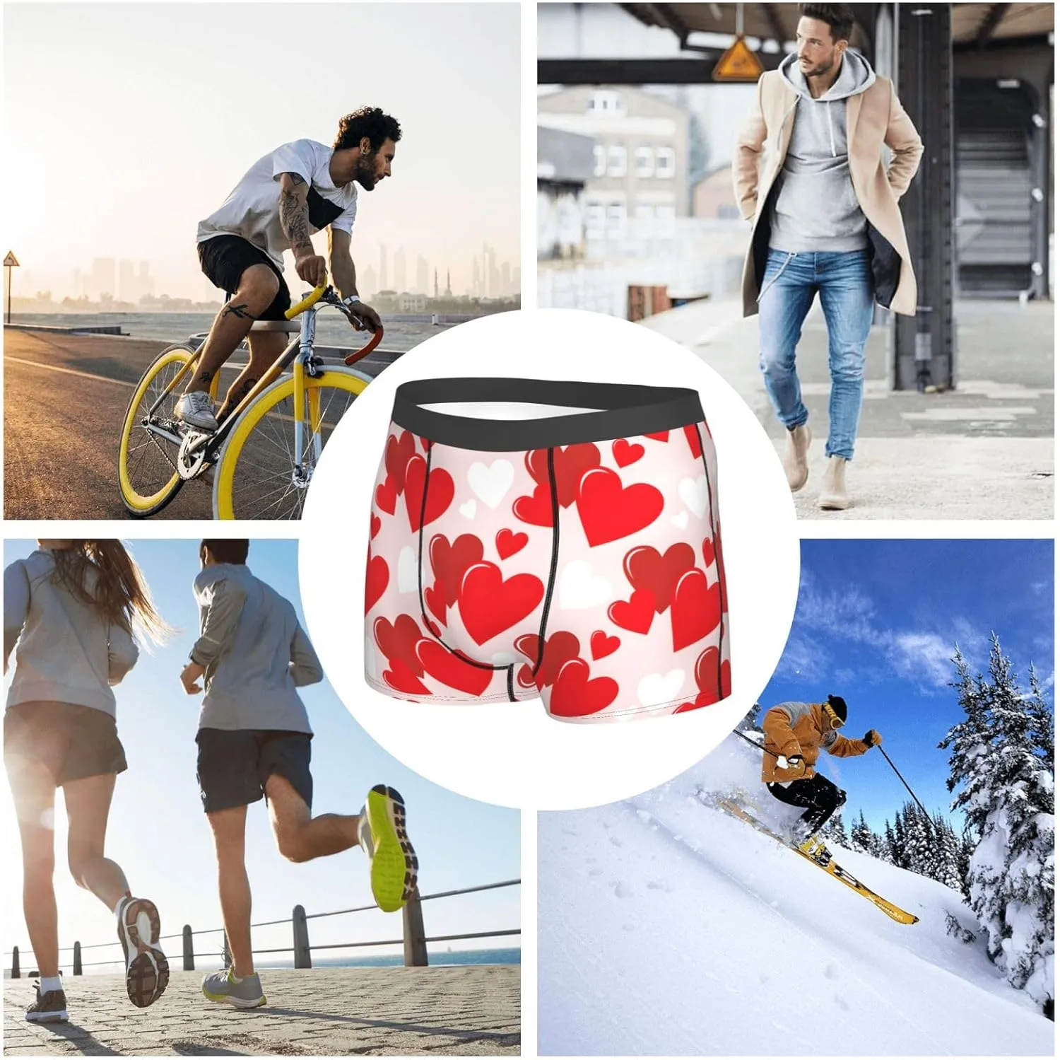 Men's Boxer Briefs Breathable Men's Underwear Boxer Briefs Soft