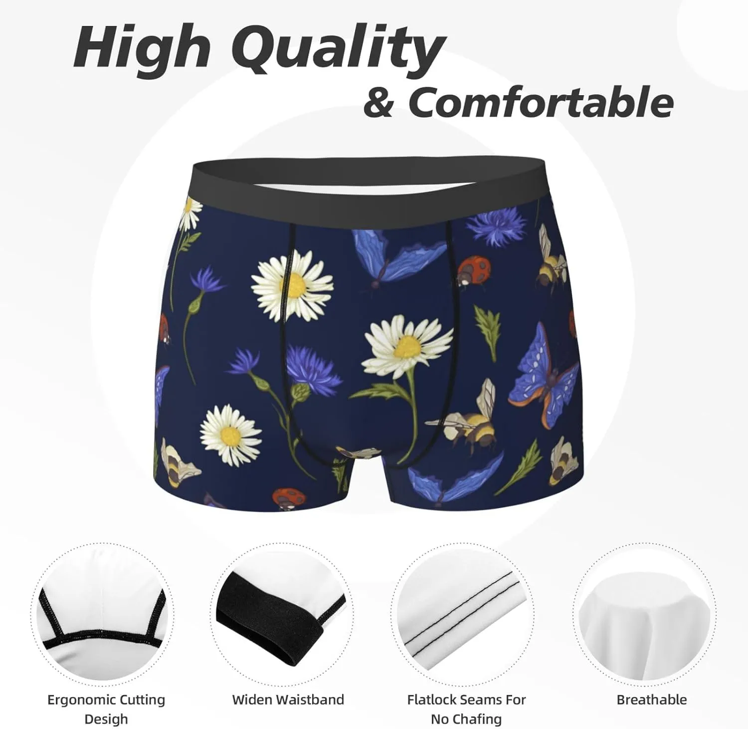 Men's Boxer Briefs Breathable Men's Underwear Boxer Briefs Soft