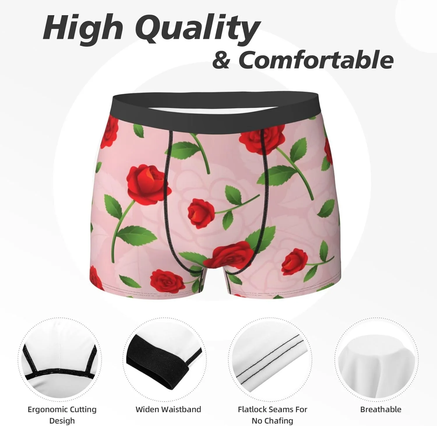 Men's Boxer Briefs Breathable Men's Underwear Boxer Briefs Soft