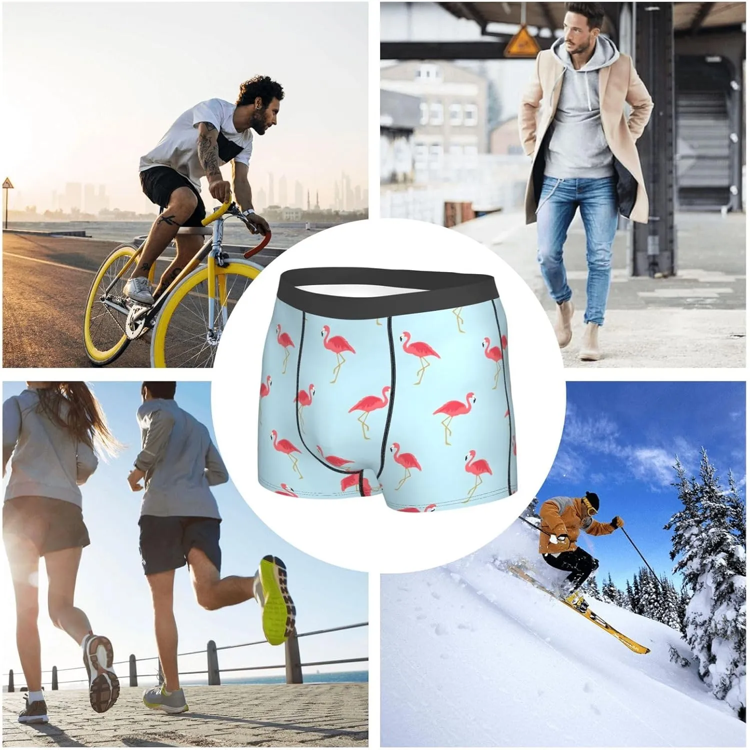 Men's Boxer Briefs Breathable Mens Underwear Briefs Soft