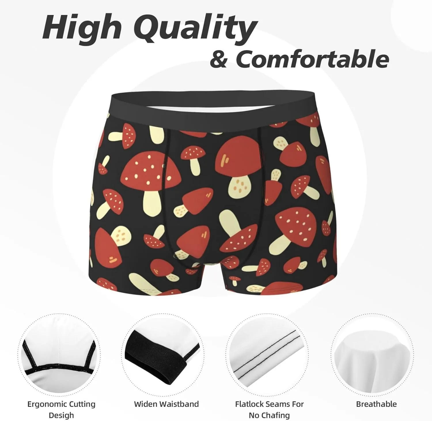 Men's Boxer Briefs Breathable Mens Underwear Briefs Soft