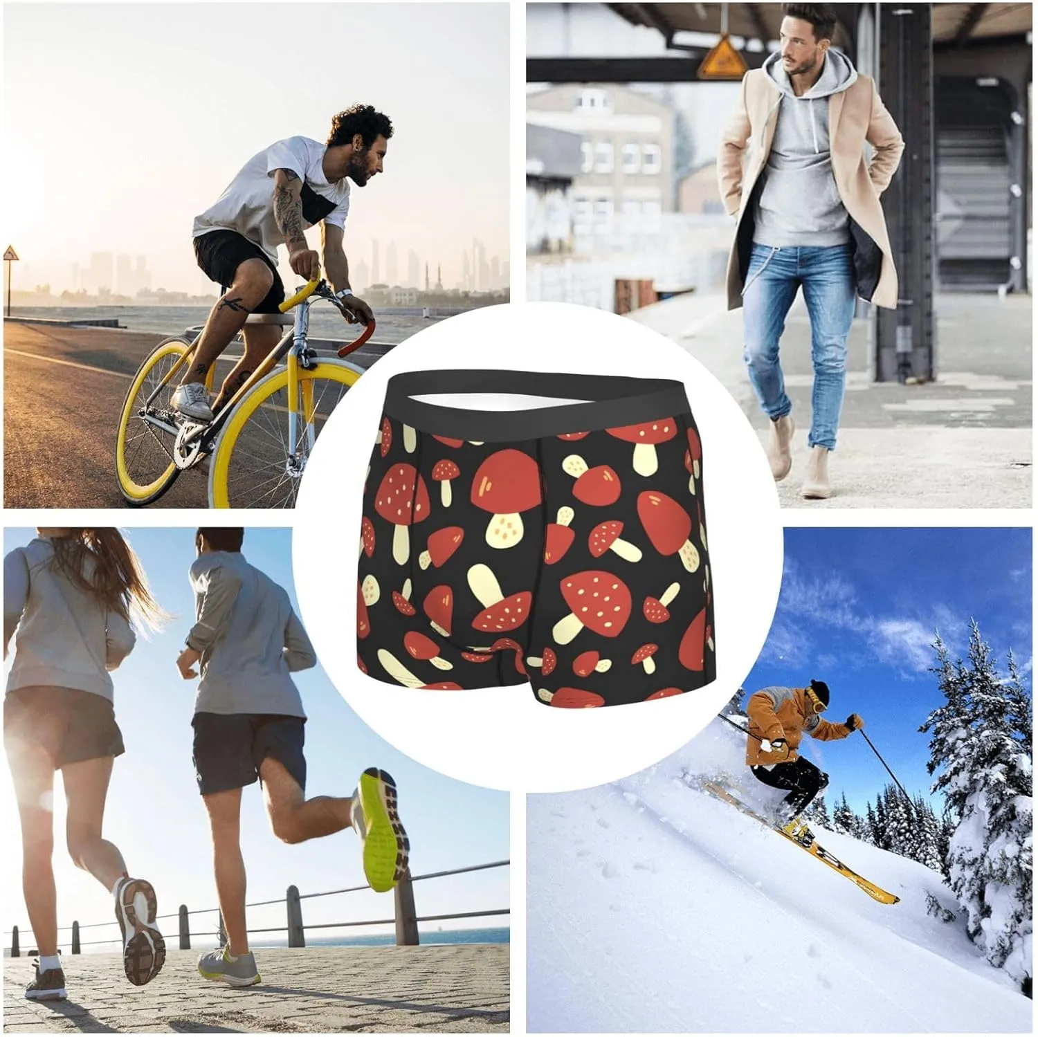 Men's Boxer Briefs Breathable Mens Underwear Briefs Soft