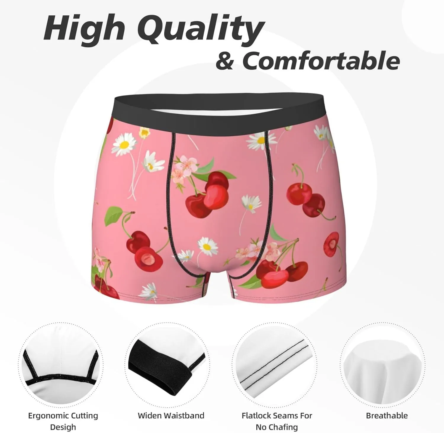 Men's Boxer Briefs Breathable Mens Underwear Briefs Soft