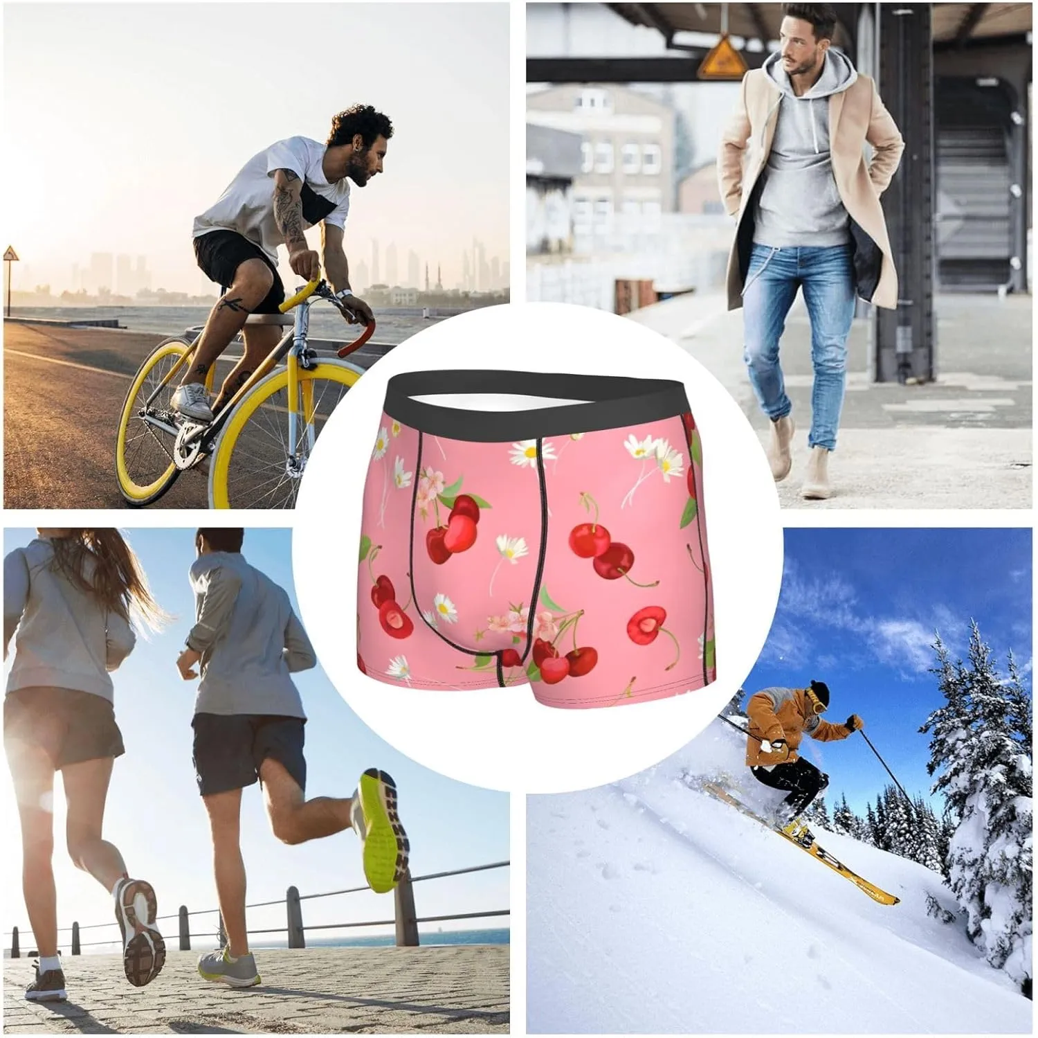 Men's Boxer Briefs Breathable Mens Underwear Briefs Soft