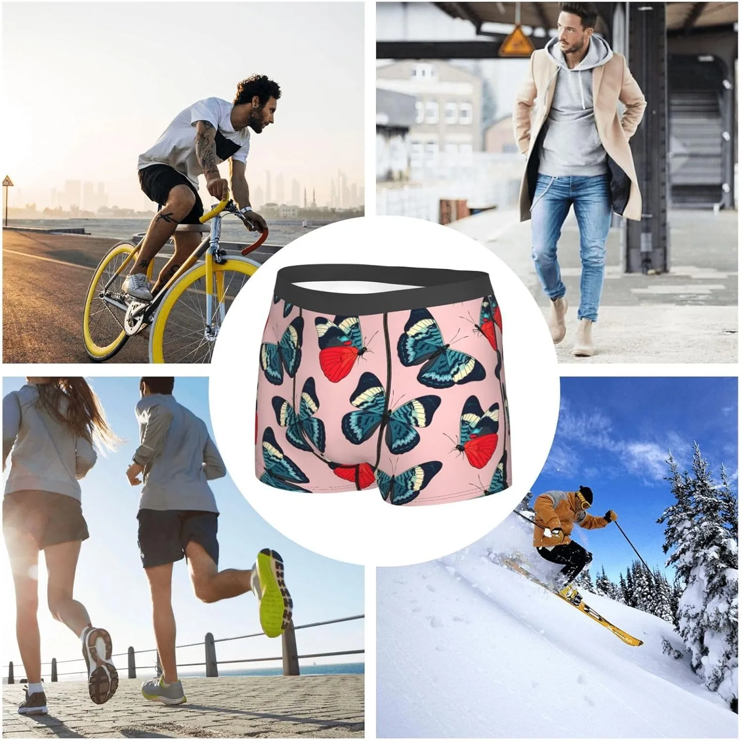 Men's Boxer Briefs Breathable Mens Underwear Briefs Soft