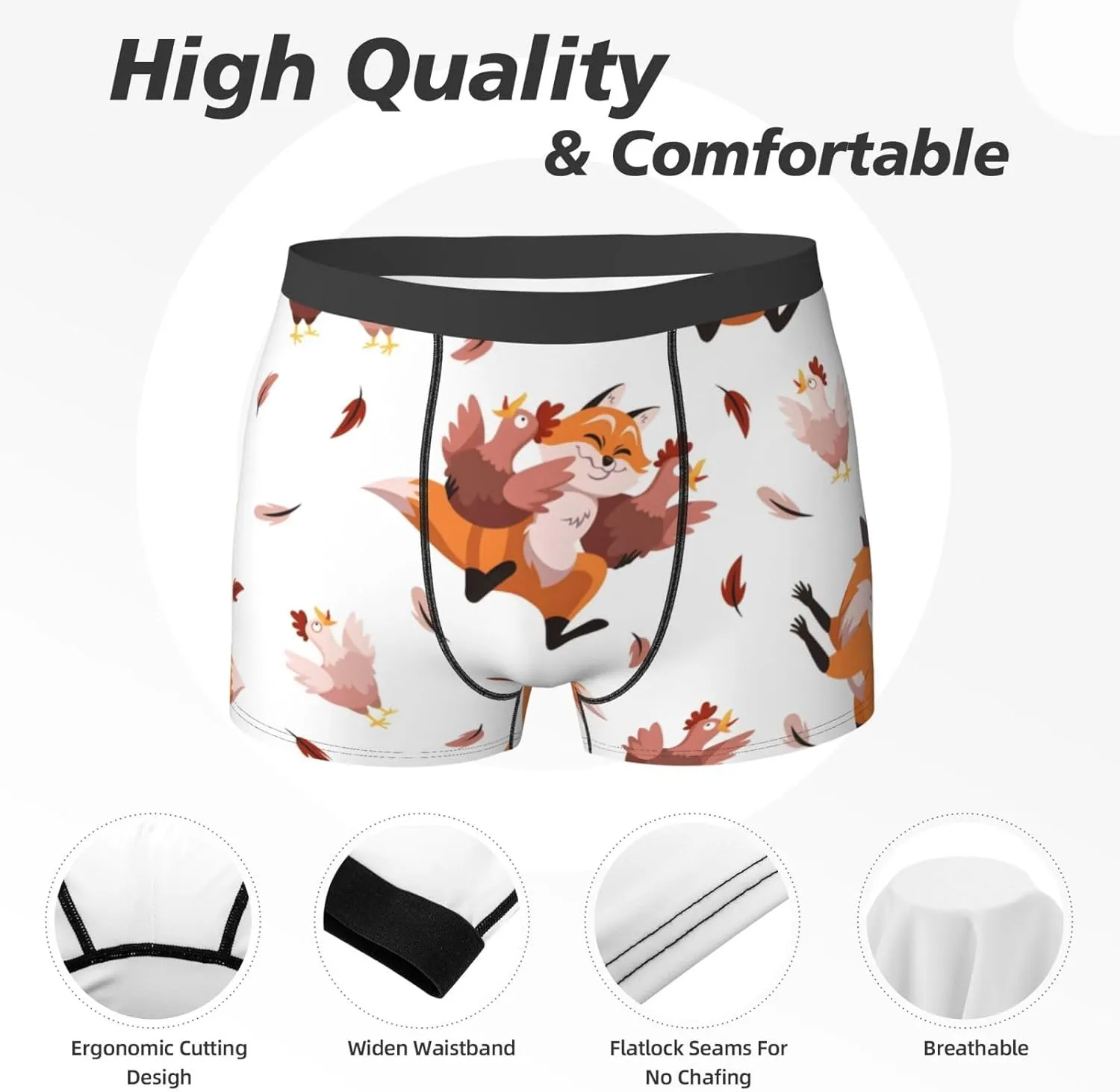 Men's Boxer Briefs Breathable Mens Underwear Briefs Soft