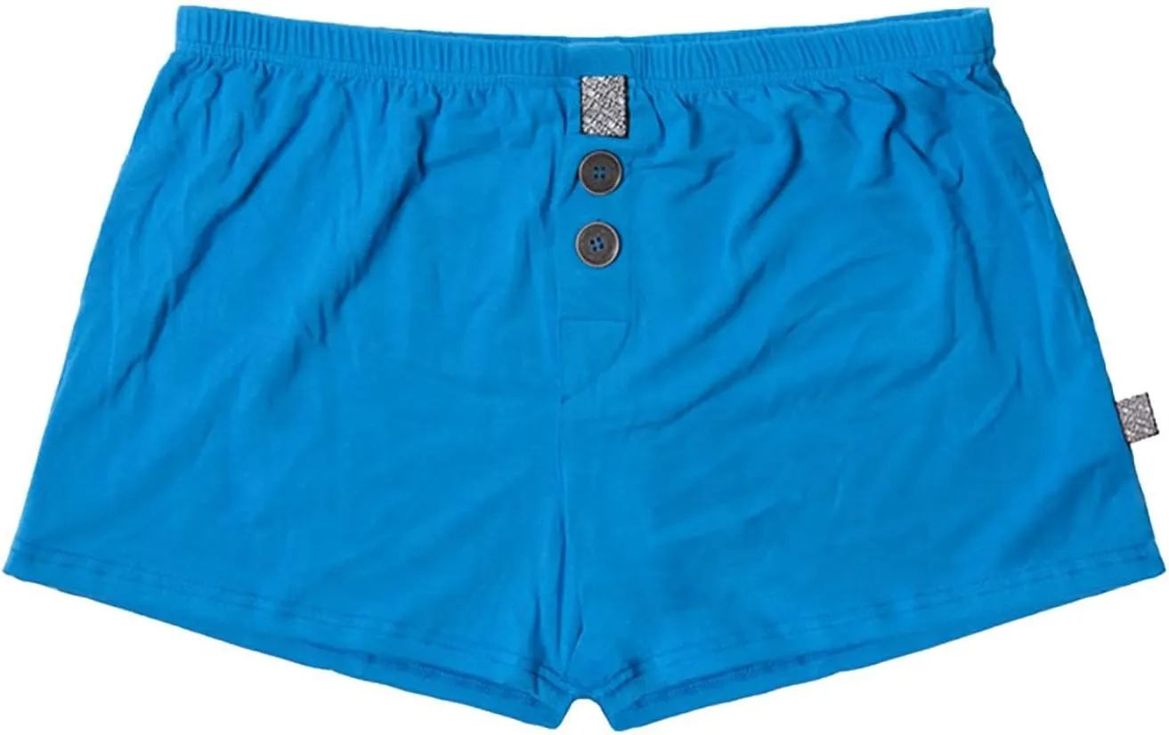 Men'S Boxer Briefs Modal Cotton Breathable Soft Seamless Underwear Stretch Comfortable Underpants With Front Button