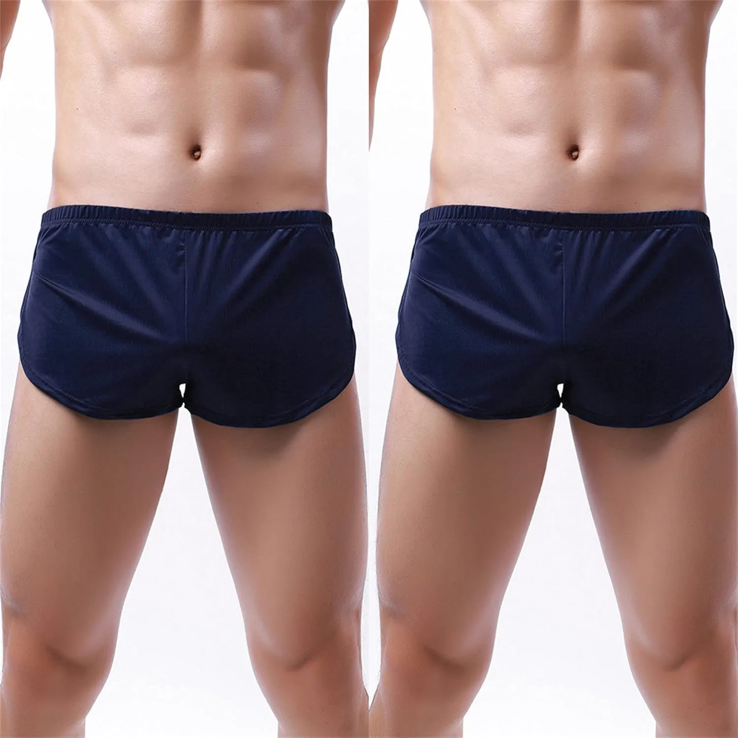 Men'S Boxer Shorts Lounge Breathable Athletic Underpants Loose Split Side Sexy Breathable Underwear Shorts