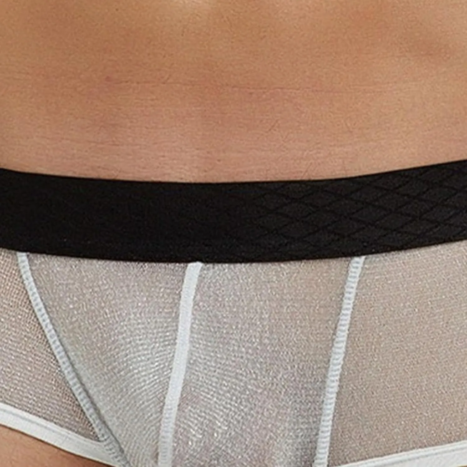 Mens Breathable Mesh Boxer Briefs Low Rise Stretch Breathable Underwear Boxer Sexy See Through Lingerie Underwear