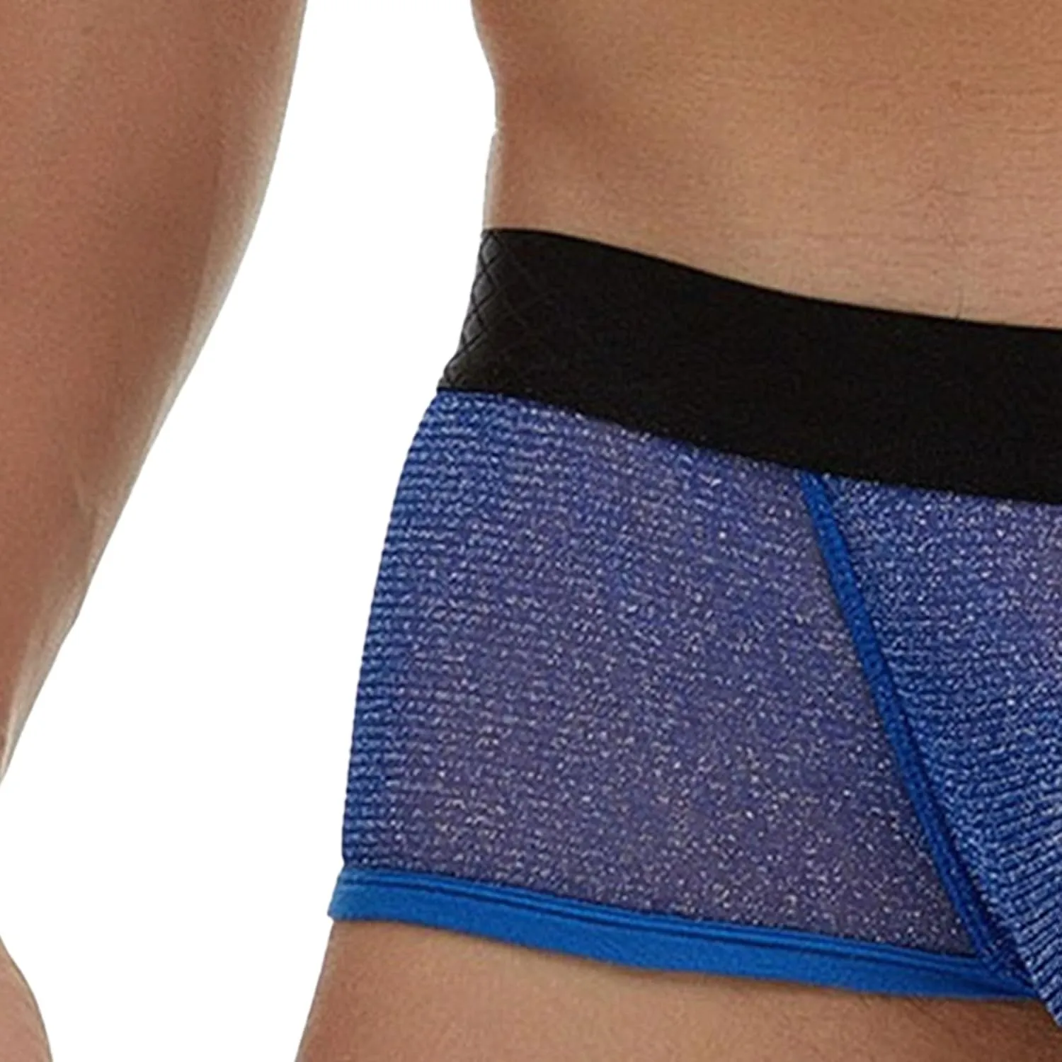 Mens Breathable Mesh Boxer Briefs Low Rise Stretch Breathable Underwear Boxer Sexy See Through Lingerie Underwear