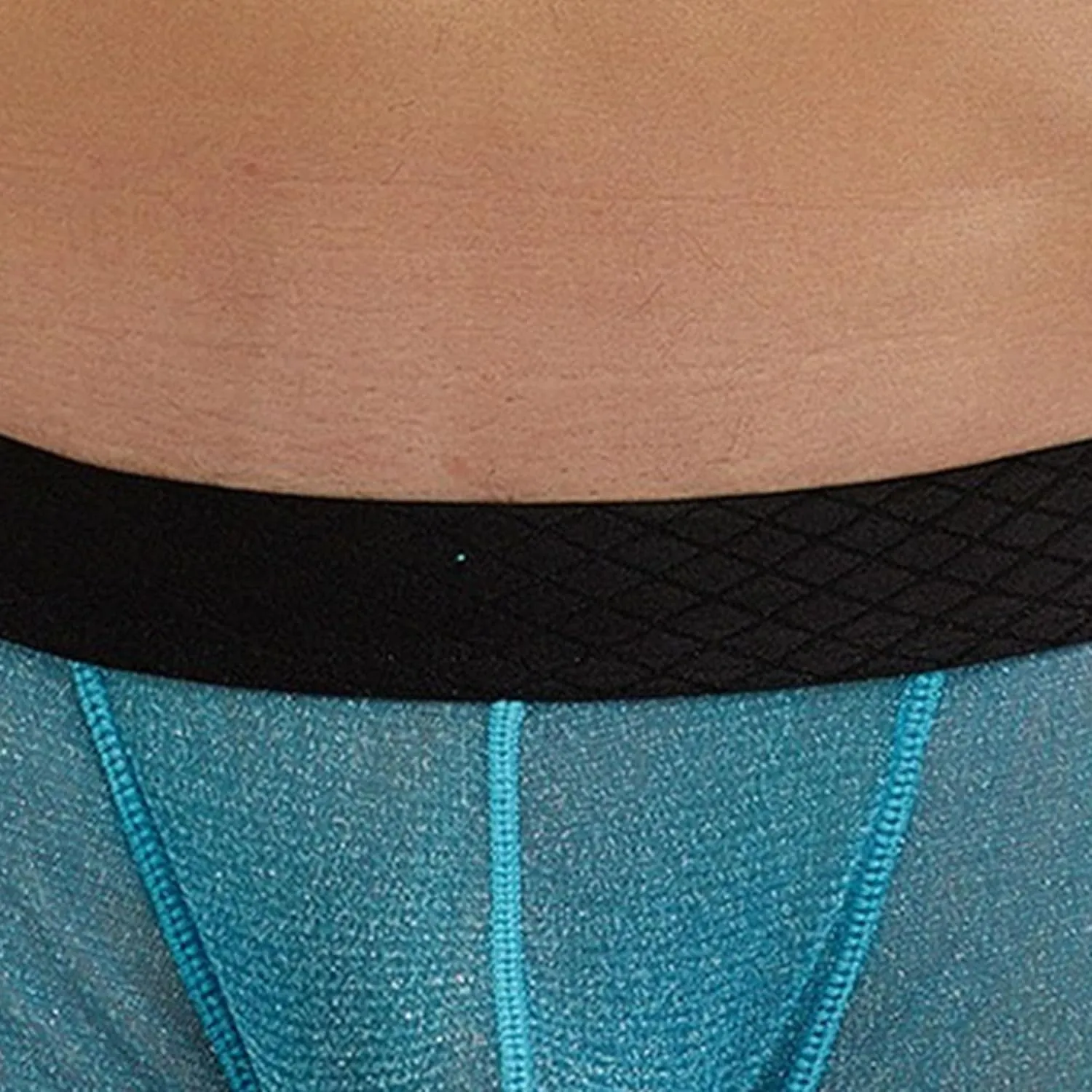 Mens Breathable Mesh Boxer Briefs Low Rise Stretch Breathable Underwear Boxer Sexy See Through Lingerie Underwear