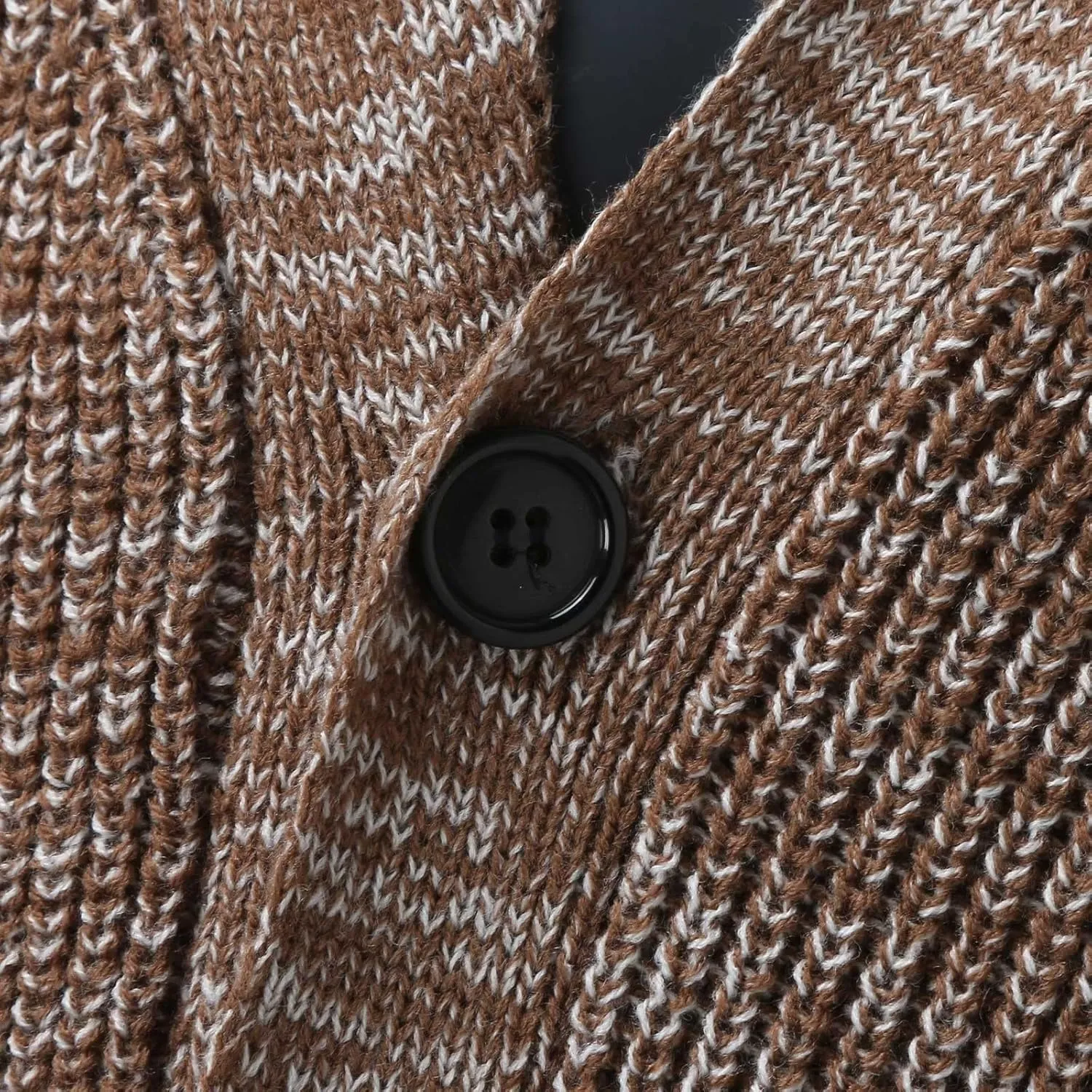 Mens Cable Knit Cardigan Sweater Shawl Collar Knit Blazer Jackets Button Down Fall Winter Faux Wool Chunky Sweaters