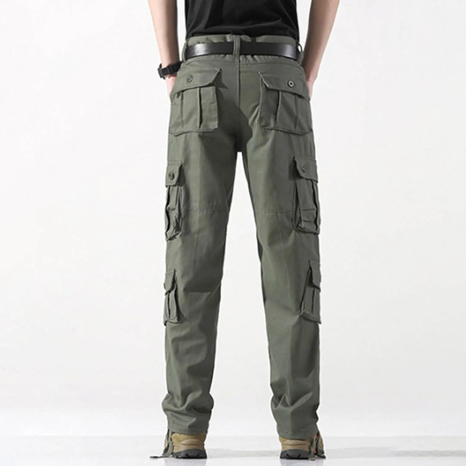 Mens Cargo Pants Relaxed Fit Work Hiking Pants Stretch Tactical Pants Lightweight Outdoor Travel Pants Multi Pockets Joggers