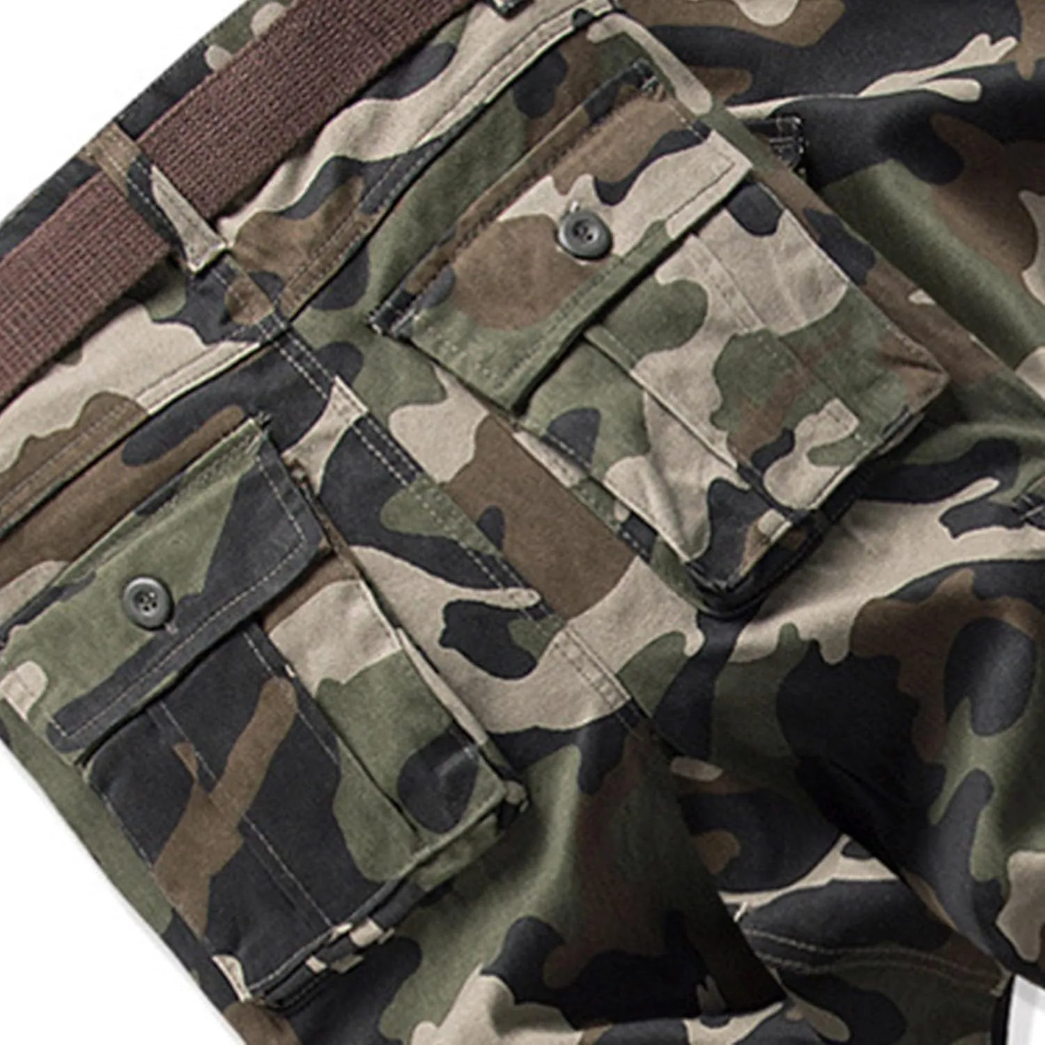 Men's Cargo Sweatpants Fleece Joggers with Large Pockets Loose Soft Pants Rainproof Open Bottom Athletic Pants Men