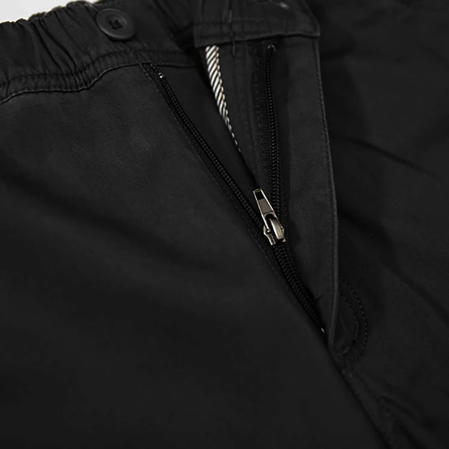 Men's Casual Cargo Pants Zipper Middle Waist Denim Long Pants Mens Loose Cargo Pants Men's Camo Cargo Pants