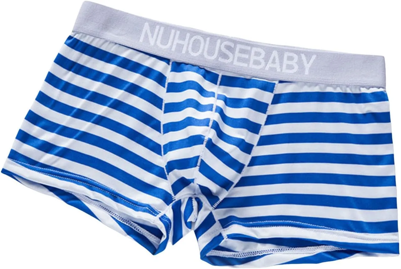 Men's Colorblocking Breathable Underwear Adjustable Buckle Briefs Thread Briefs Sexy Bulge Pouch Underwear