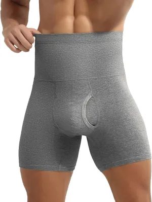 Mens Cotton Boxer Briefs Breathable High Waisted Sports Sexy Oversized Underwear Soft Pouch Comfort Stretch Boxer Briefs