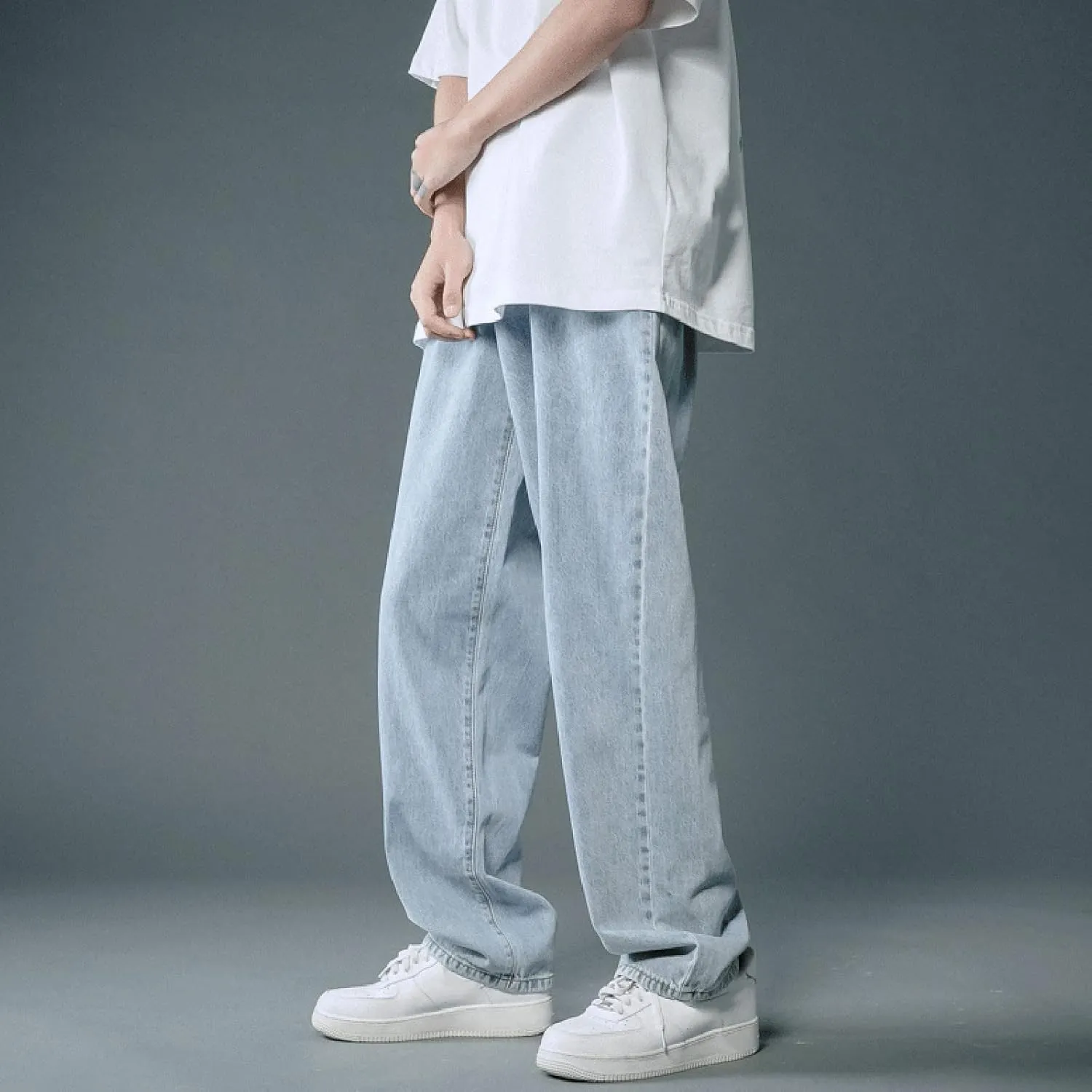 Men's Cotton Jeans Straight Leg Stretch Men's Slim Fit Skinny Stretch Comfy Denim Jeans Pants Men's Comfort Stretch Jeans
