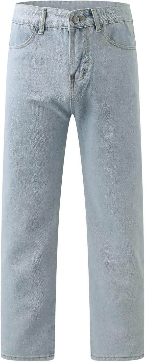 Men's Cotton Jeans Straight Leg Stretch Men's Slim Fit Skinny Stretch Comfy Denim Jeans Pants Men's Comfort Stretch Jeans